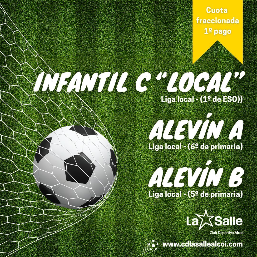 Alevín A/B e Infantil C "local" - cuota fraccionada