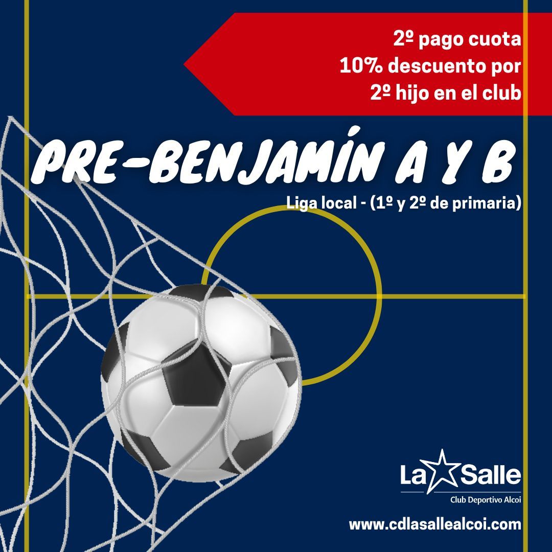 Prebenjamín A y B - Cuota fraccionada (2º hijo/a)
